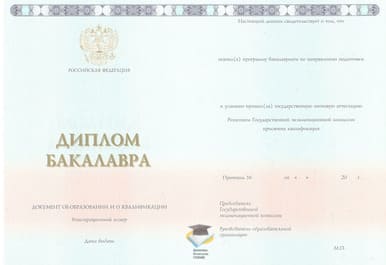 Диплом технолога о высшем образовании  (Бакалавр)